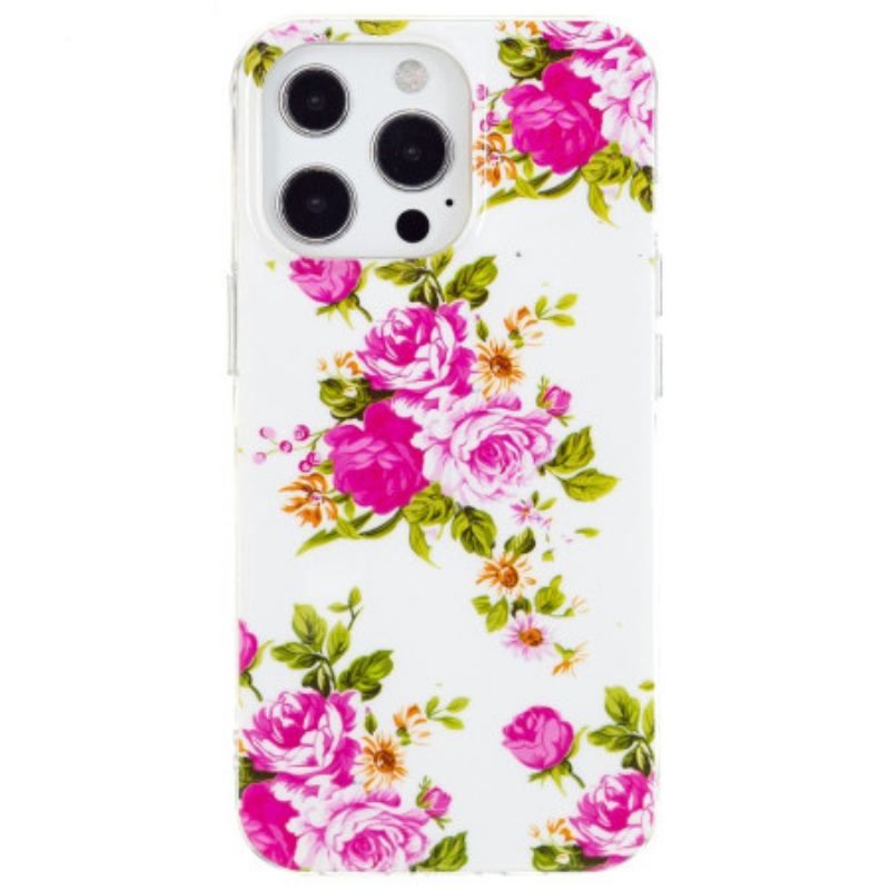 Cover iPhone 15 Pro Max Fluorescerende Blomster