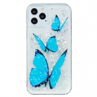 Cover iPhone 15 Pro Max Sommerfugle Glitter