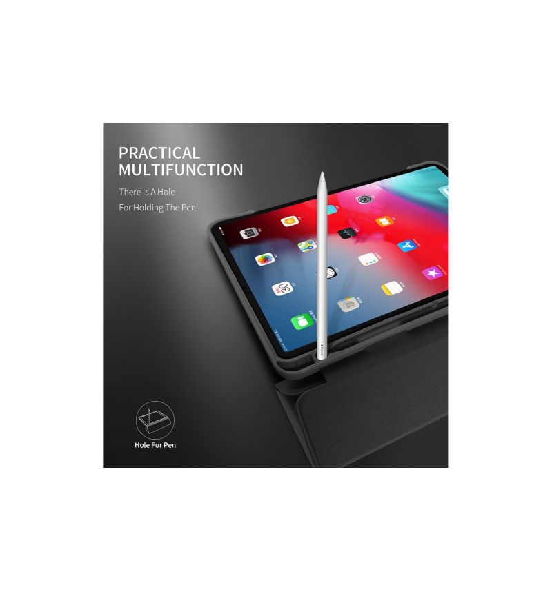 iPad Pro 11" 2018 - Canvas Effect Premium Cover - Sort