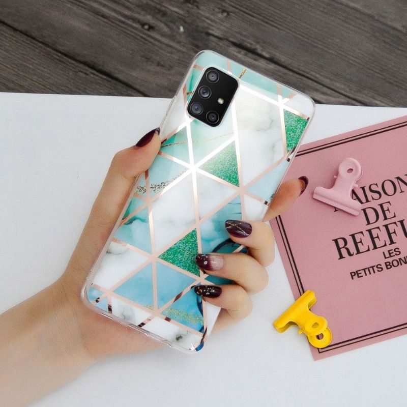 Cover Samsung Galaxy A51 5G Fleksibel Geometri