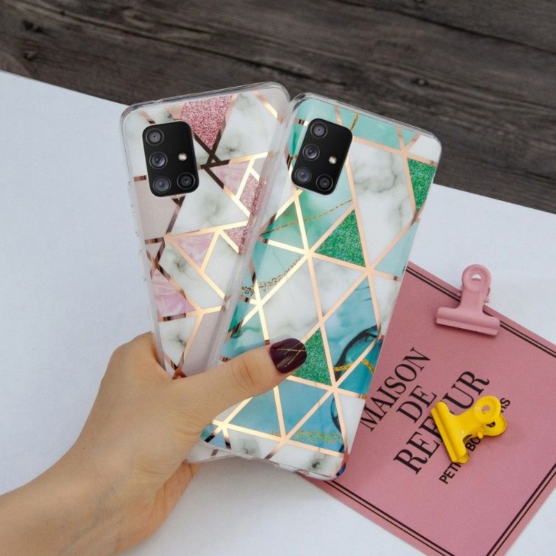 Cover Samsung Galaxy A51 5G Fleksibel Geometri