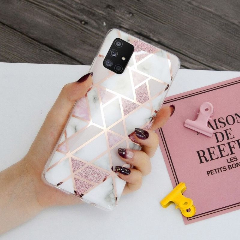 Cover Samsung Galaxy A51 5G Fleksibel Geometri