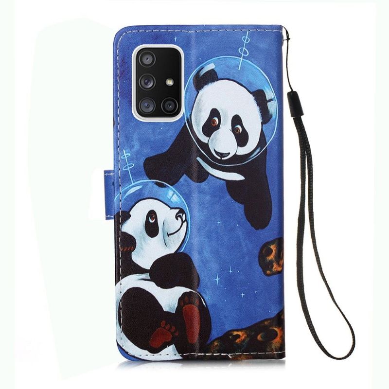 Flip Cover Samsung Galaxy A51 5G Panda Astronaut