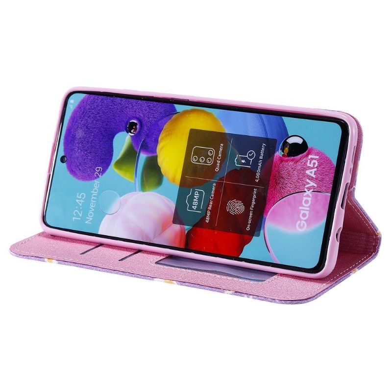 Flip Cover Samsung Galaxy A51 5G Tusindfryd - Lilla