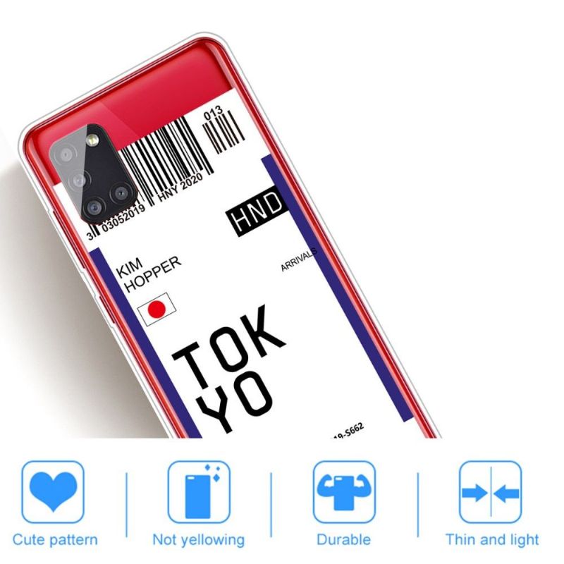 Mobilcover Samsung Galaxy A51 5G Original Boardingkort 05 Tokyo