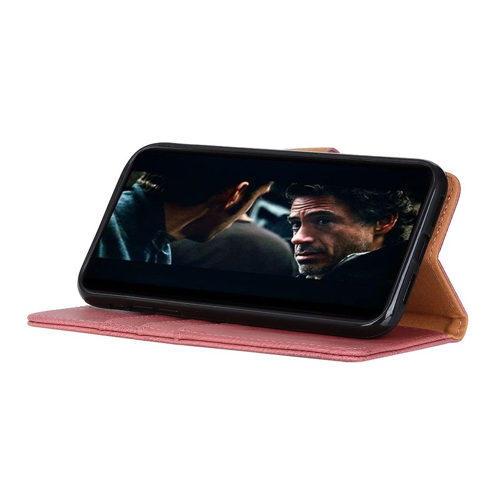 Flip Cover Nokia 7.2 Khazneh Lædereffekt Kortholder - Pink