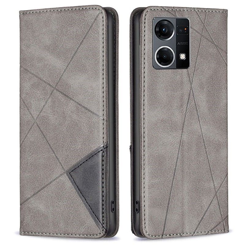 Flip Cover Oppo Reno 7 Hemming Binfen Style Læder Series-1