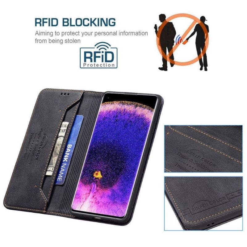 Læder Cover Oppo Reno 7 Flip Cover Binfen Flip Series-5