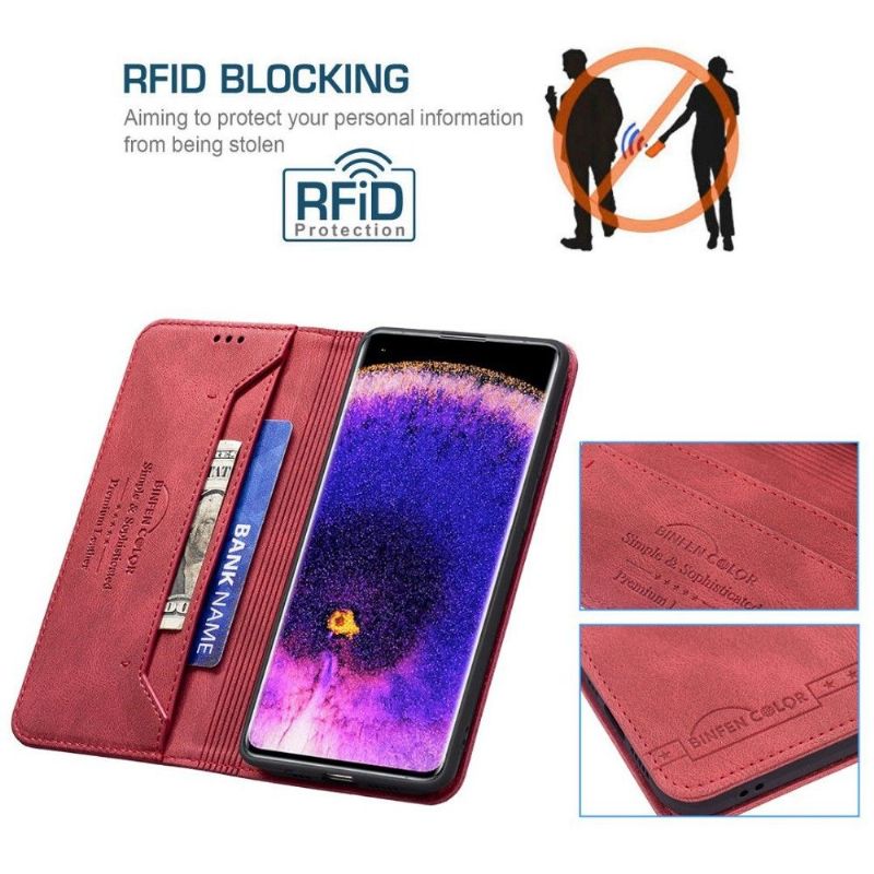 Læder Cover Oppo Reno 7 Flip Cover Binfen Flip Series-5