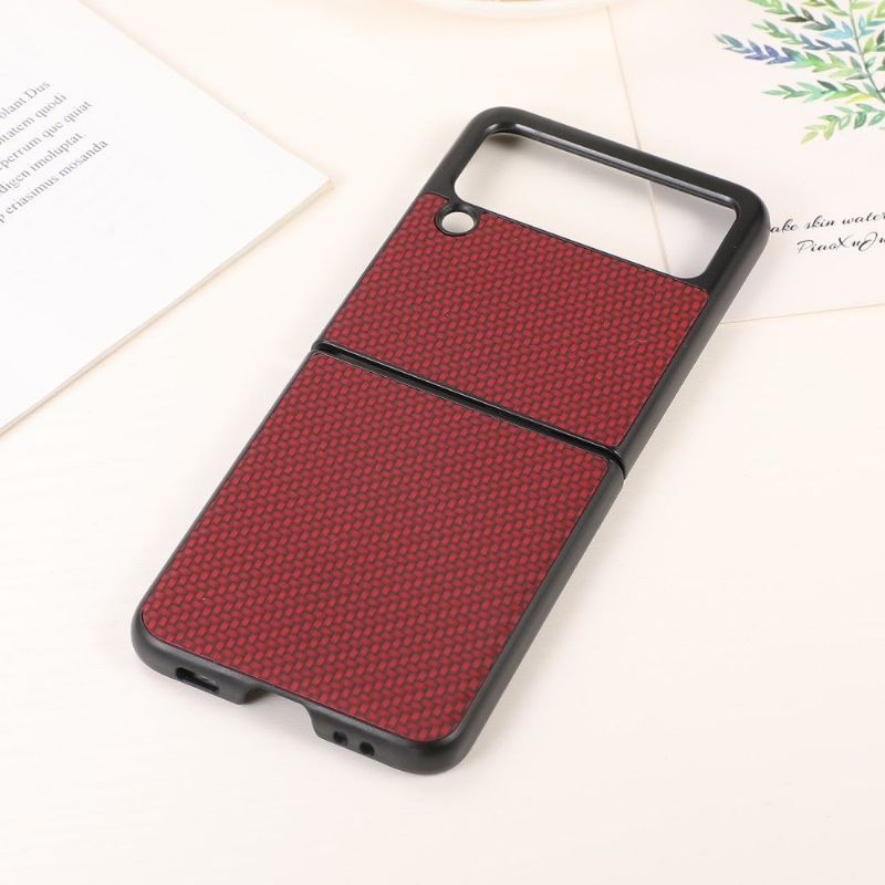 Cover Samsung Galaxy Z Flip 3 5G Flip Cover Carbon Fiber Style