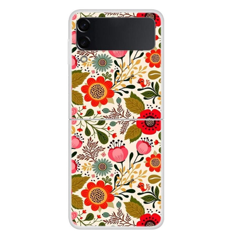 Cover Samsung Galaxy Z Flip 3 5G Farverige Blomster