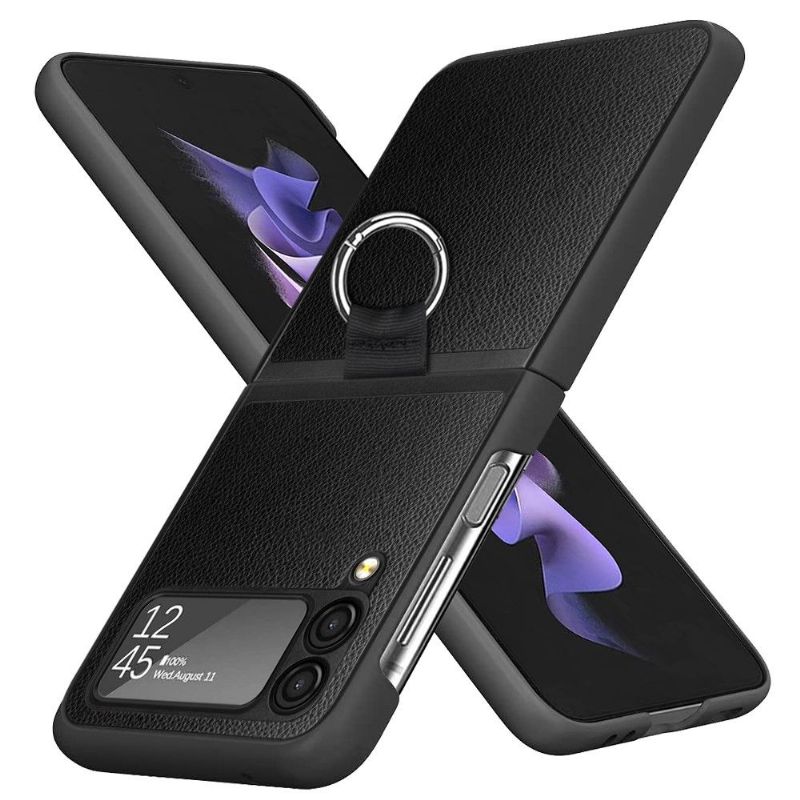 Cover Samsung Galaxy Z Flip 3 5G Imiteret Læderring