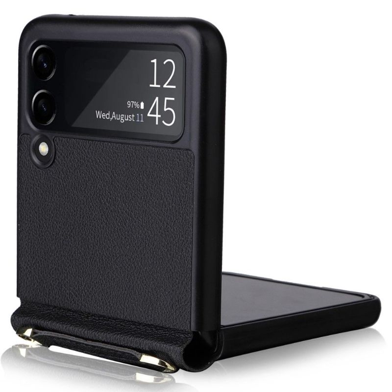 Cover Samsung Galaxy Z Flip 3 5G Med Snor Flip Cover Kunstlæder