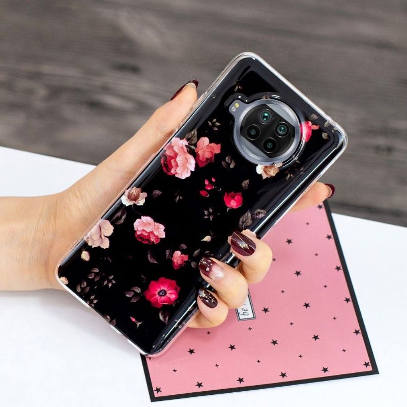 Cover Xiaomi Mi 10T Lite Hemming Lysende Blomster