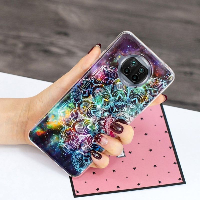 Cover Xiaomi Mi 10T Lite Lysende Farverig Mandala