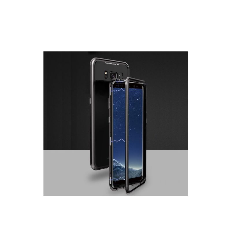 Cover Samsung Galaxy S8 Plus Magnetisk Aftagelig Bagside Af Hærdet Glas