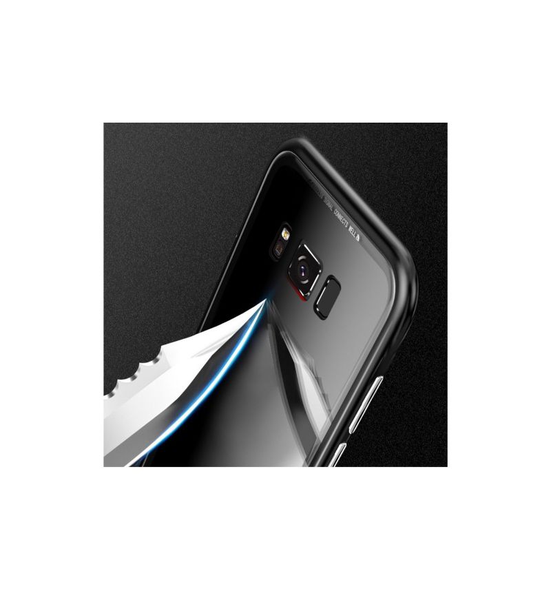 Cover Samsung Galaxy S8 Plus Magnetisk Aftagelig Bagside Af Hærdet Glas