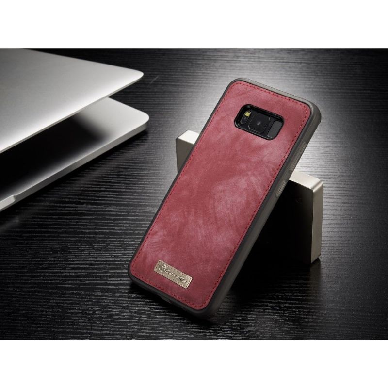 Flip Cover Samsung Galaxy S8 Plus Kortholder - Rød