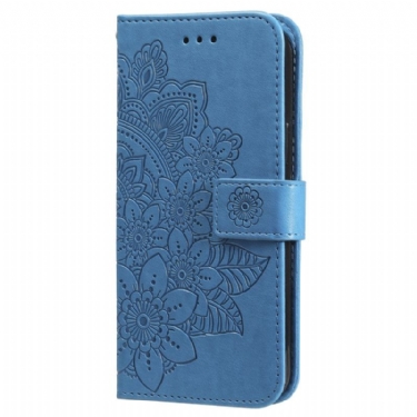 Flip Cover Samsung Galaxy S24 5g Blomstermandala Med Snor