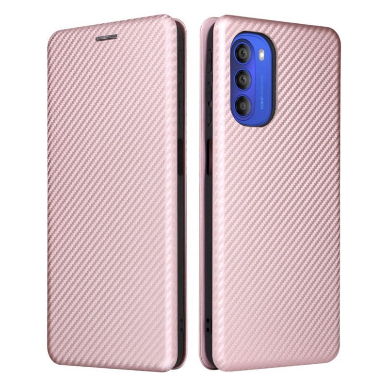 Cover Moto G51 5G Flip Cover Farvet Carbon Silikone