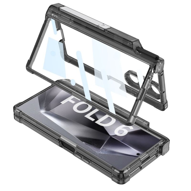 Cover Samsung Galaxy Z Fold 6 Transparent Stylus Holder Og Støtte Gkk