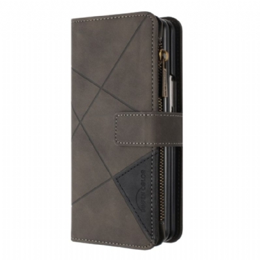 Læder Cover Samsung Galaxy Z Fold 6 Telefon Etui Binfen Color Geometry Wallet