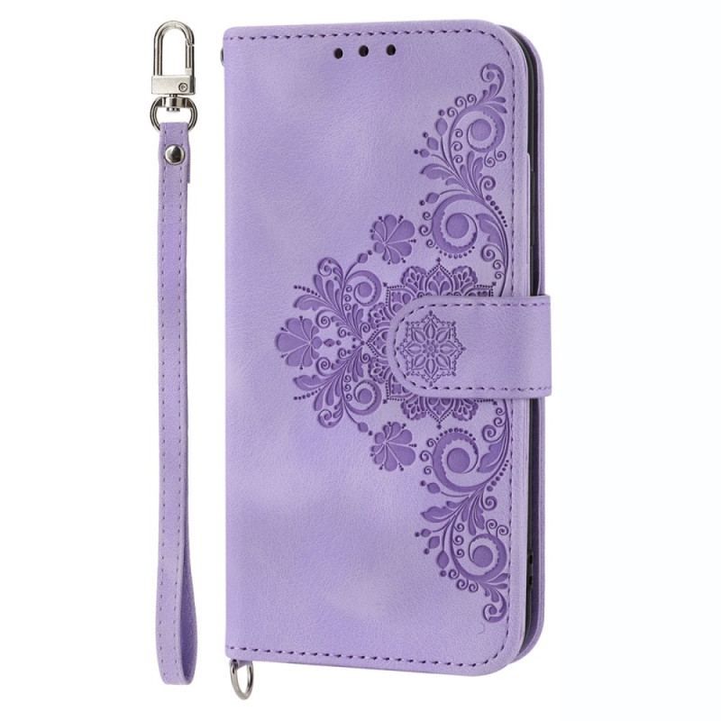 Flip Cover Samsung Galaxy S23 5G Med Snor Strappy Lace Mandala