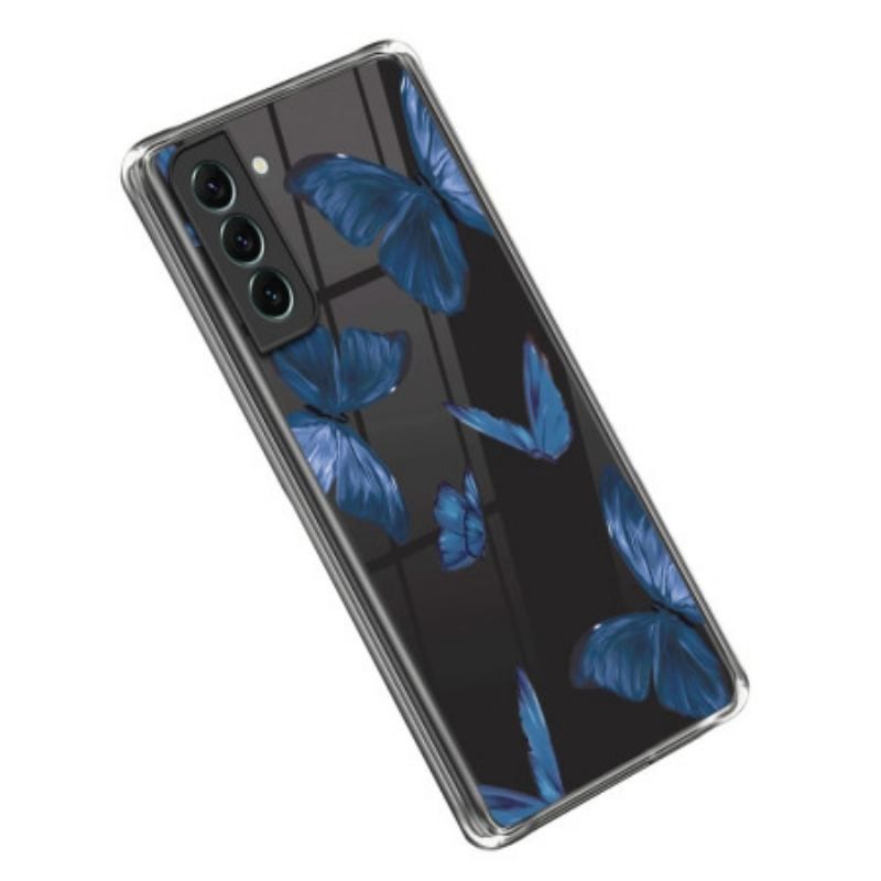 Mobilcover Samsung Galaxy S23 5G Sømløse Blå Sommerfugle