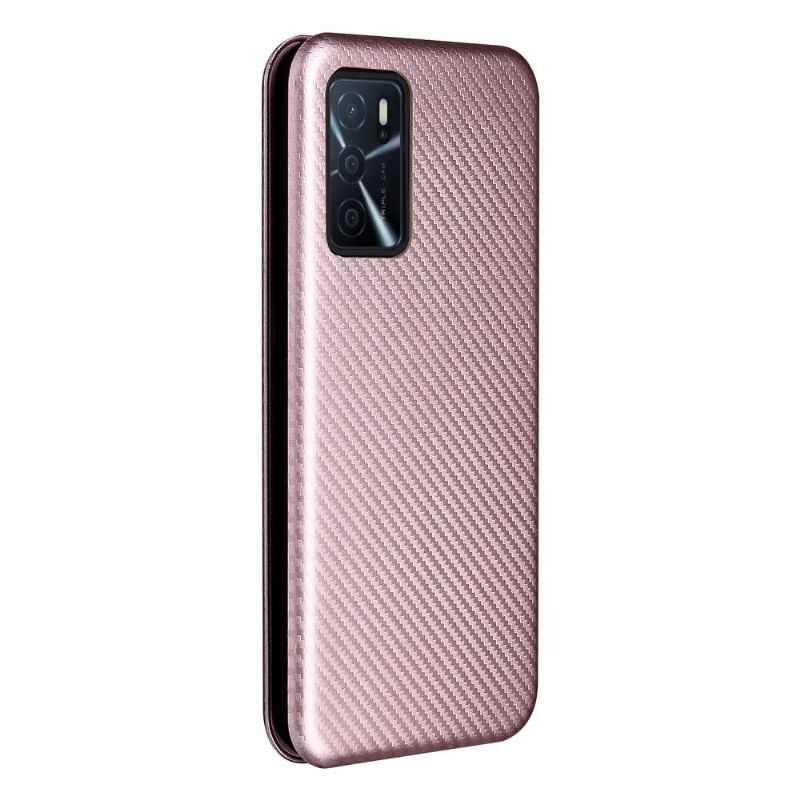 Flip Cover Oppo A16 / A16s Carbon Fiber Læder