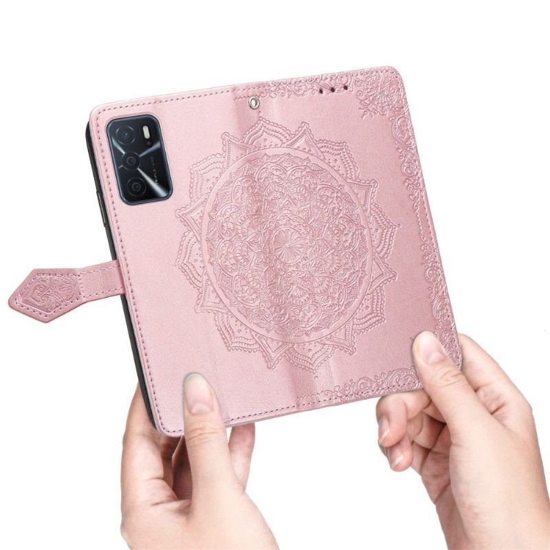 Flip Cover Oppo A16 / A16s Mandala Relief I Kunstlæder