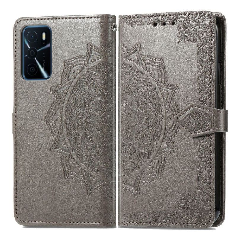 Flip Cover Oppo A16 / A16s Mandala Relief I Kunstlæder