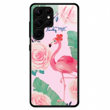 Cover Samsung Galaxy S23 Ultra 5G Flamingo Hærdet Glas