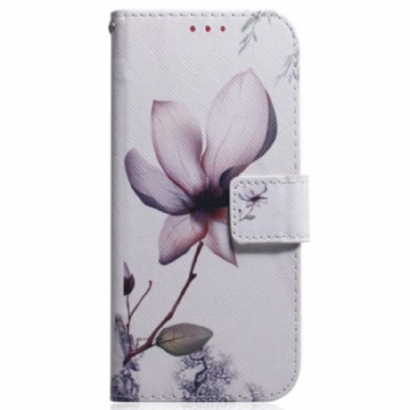 Flip Cover Samsung Galaxy S23 Ultra 5G Lyserød Blomst