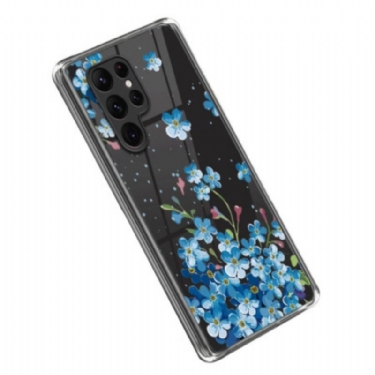 Mobilcover Samsung Galaxy S23 Ultra 5G Blå Blomster