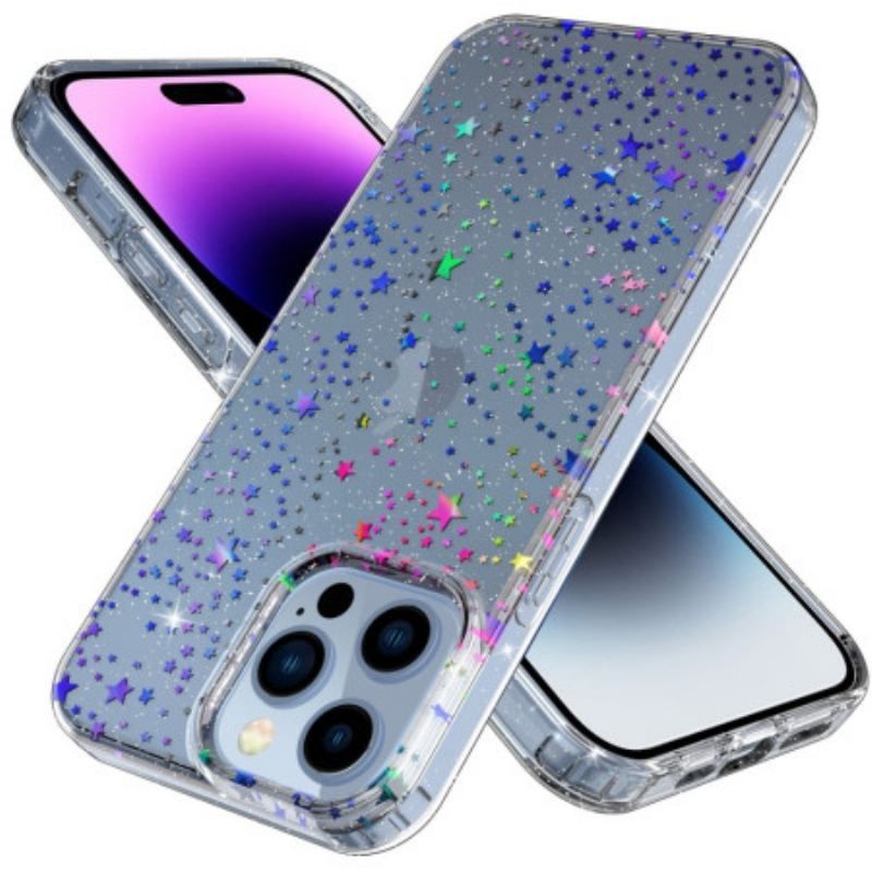 Cover iPhone 14 Pro Max Gennemsigtige Stjerner