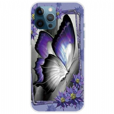 Cover iPhone 14 Pro Max Lilla Sommerfugl