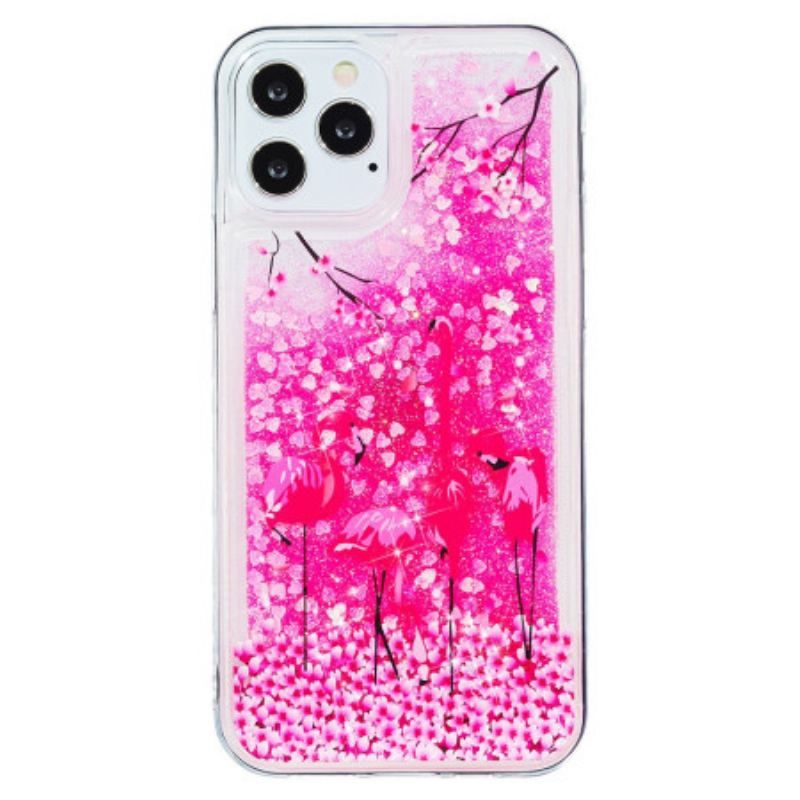 Cover iPhone 15 Pro Flamingo Glitter