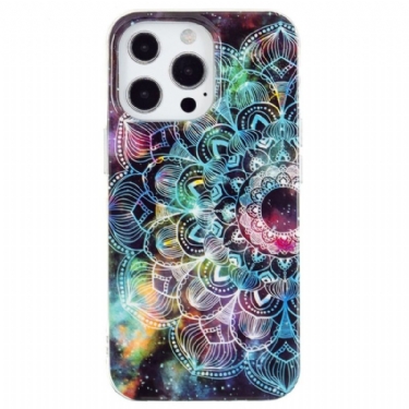 Cover iPhone 15 Pro Fluorescerende Mandala