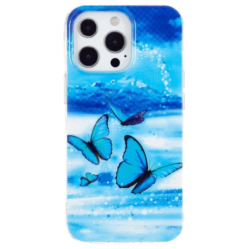 Cover iPhone 15 Pro Fluorescerende Sommerfugle