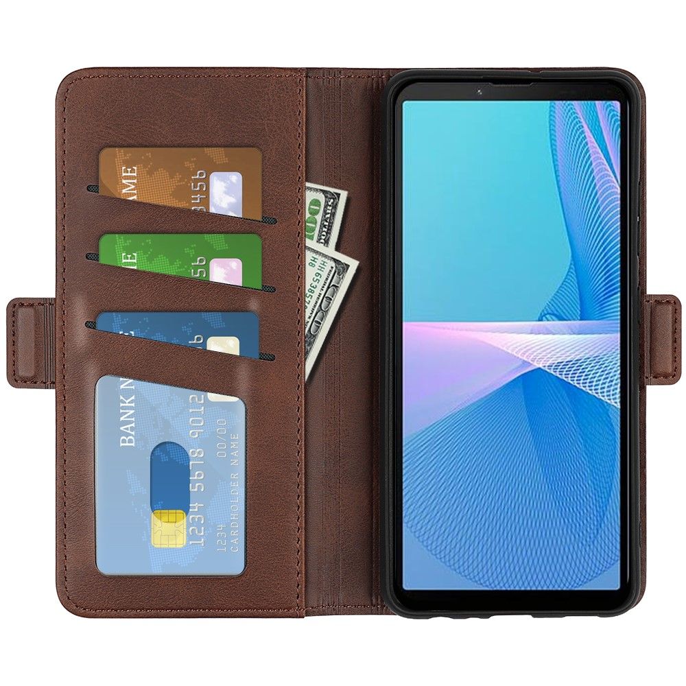 Etui Sony Xperia 10 IV Punge Etui Cover I Mat Imiteret Læder