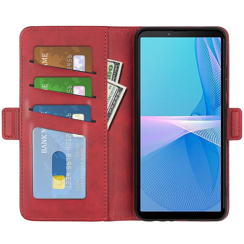 Etui Sony Xperia 10 IV Punge Etui Cover I Mat Imiteret Læder