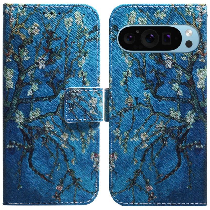 Flip Cover Google Pixel 9 Pro Blomster Abrikos