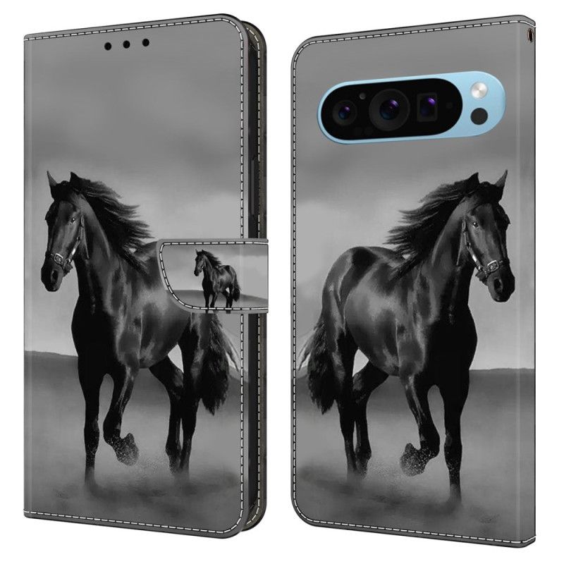 Flip Cover Google Pixel 9 Pro Sort Hest