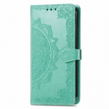 Læder Cover Google Pixel 9 Pro Telefon Etui Barok Mandala Med Rem