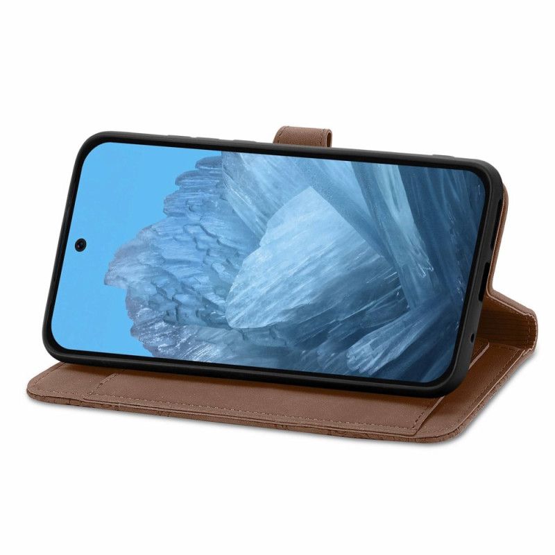 Læder Cover Google Pixel 9 Pro Telefon Etui Blonde Clutch Med Rem