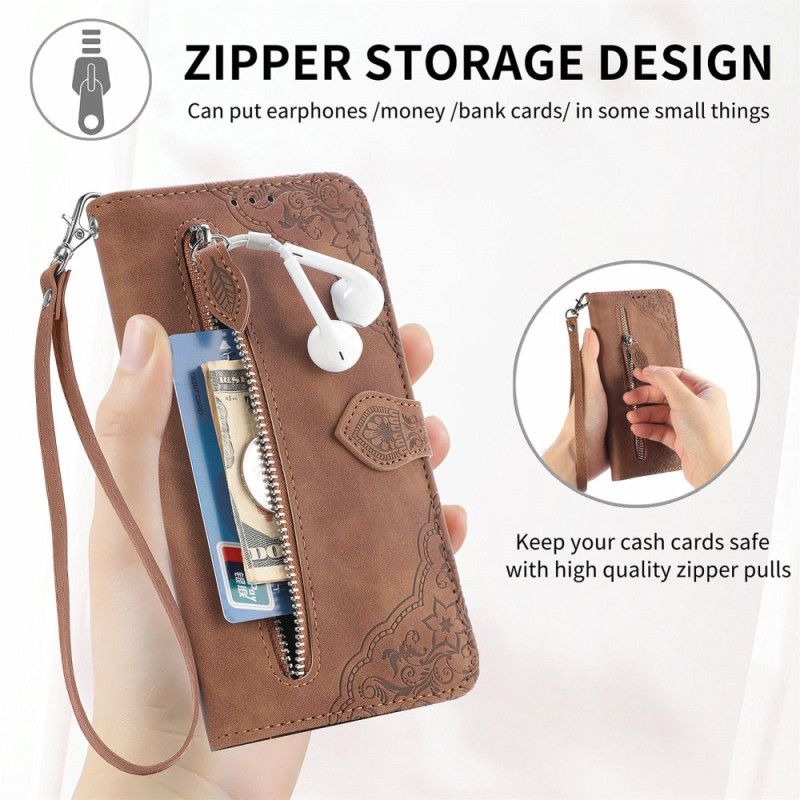 Læder Cover Google Pixel 9 Pro Telefon Etui Blonde Clutch Med Rem