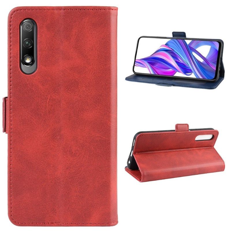 Flip Cover Honor 9X Pro Hemming Punge Etui Cover I Mat Imiteret Læder