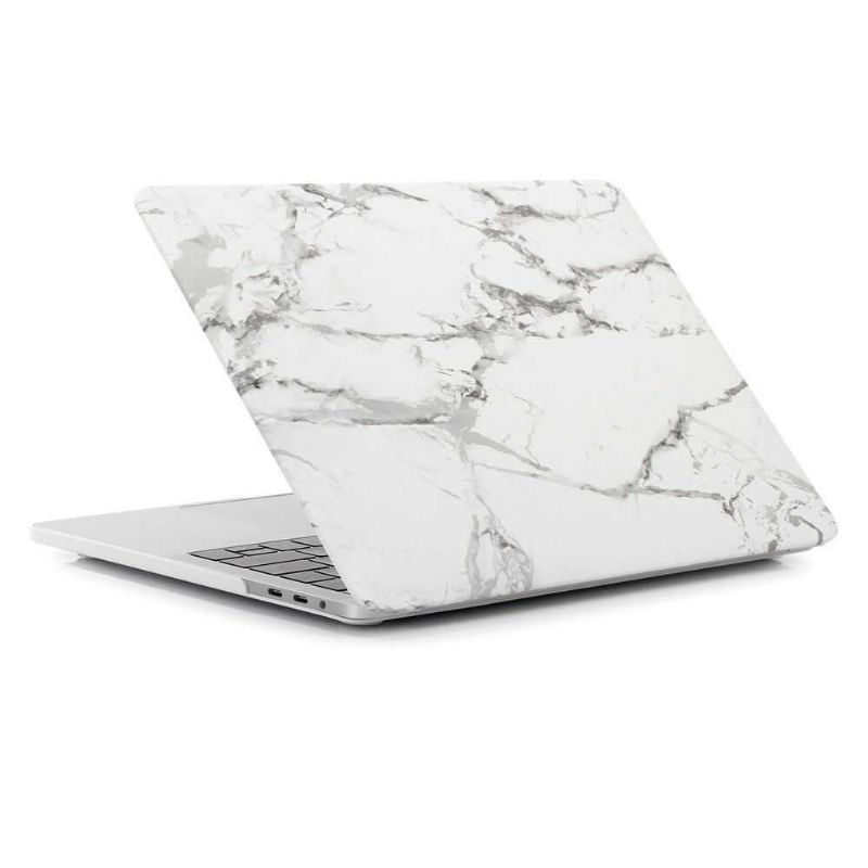 Macbook Pro 15 Taske / Marble Touch Bar - Hvid