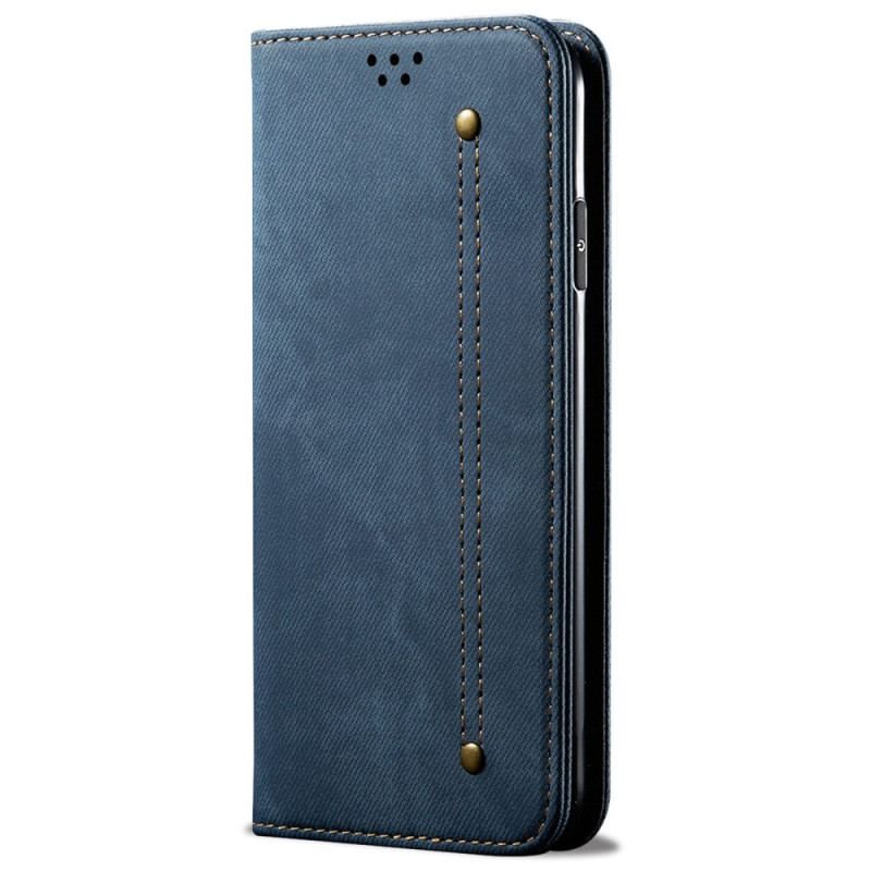 Cover Vivo Y35 Flip Cover Denim Stof