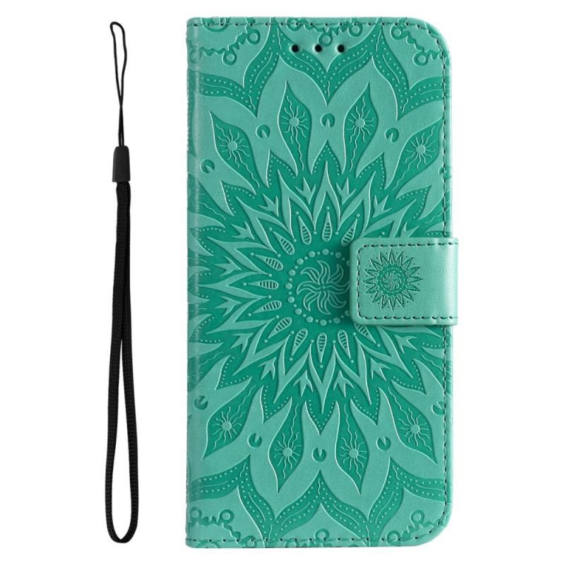 Flip Cover Vivo Y35 Mandala Sun Med Snor